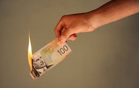 burning money