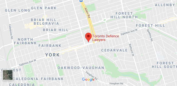 toronto criminal lawyers google map thumbnail